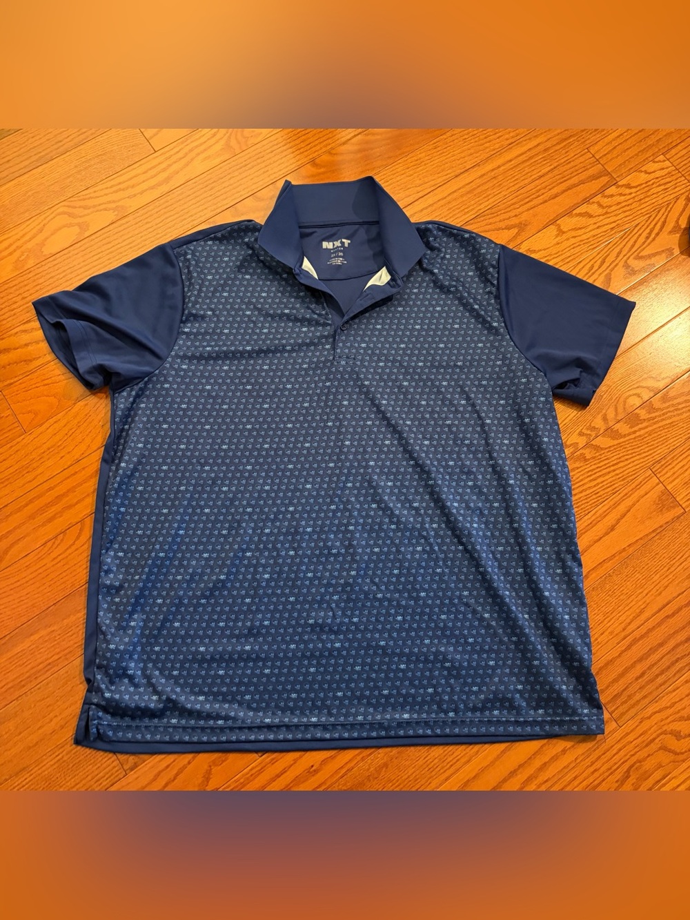Nortek NXT Men's Navy Blue Printed Performance Polo 2X